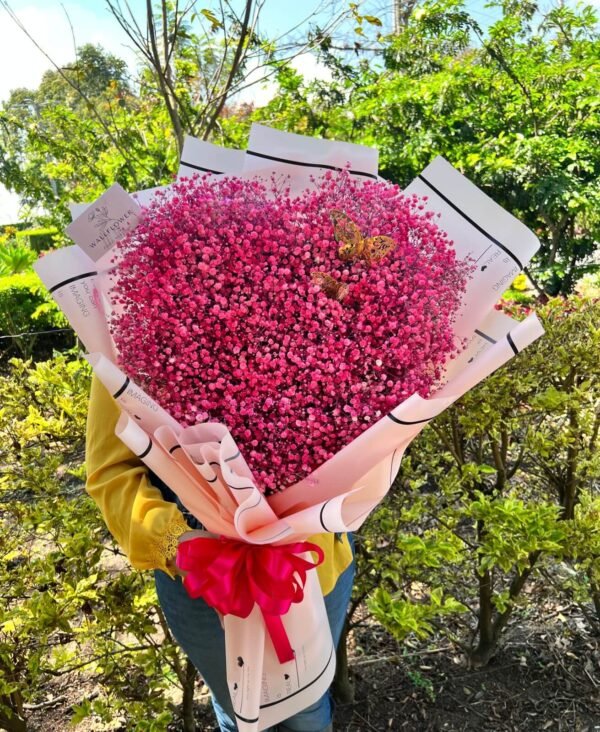 PINK BABY BREATH BOUQUET - Imagen 3